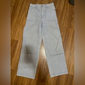 H&M Divided Blue and White Striped Pants